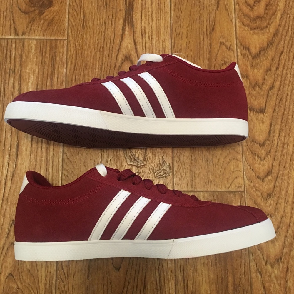 ADIDAS Courtset Burgundy Women’s Sneakers Size 9.5 - Picture 3 of 7